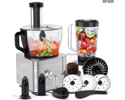 RFWR® Multifunctionele Keukenmachine 1100W met 3,2L Mengkom en 1,5L Blender - Ideaal voor Koken en Bakken