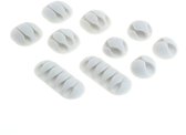 10 pièces serre-câbles auto-adhésifs de support de câble - blanc