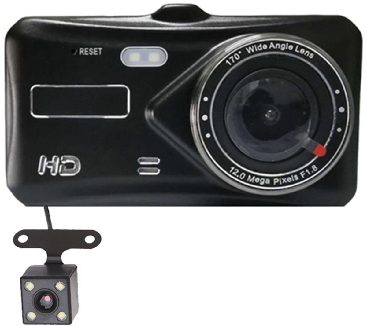 Dashcam voor Auto - 4K M11 Pro Dual Camera – 4 inch Touchscreen – Dashboardcamera – Full HD 1080p – 170° Wijdhoeklens – Nachtvisie – Bewegingssensor – G-sensor – Autocamera Voor én Achter – foto 3