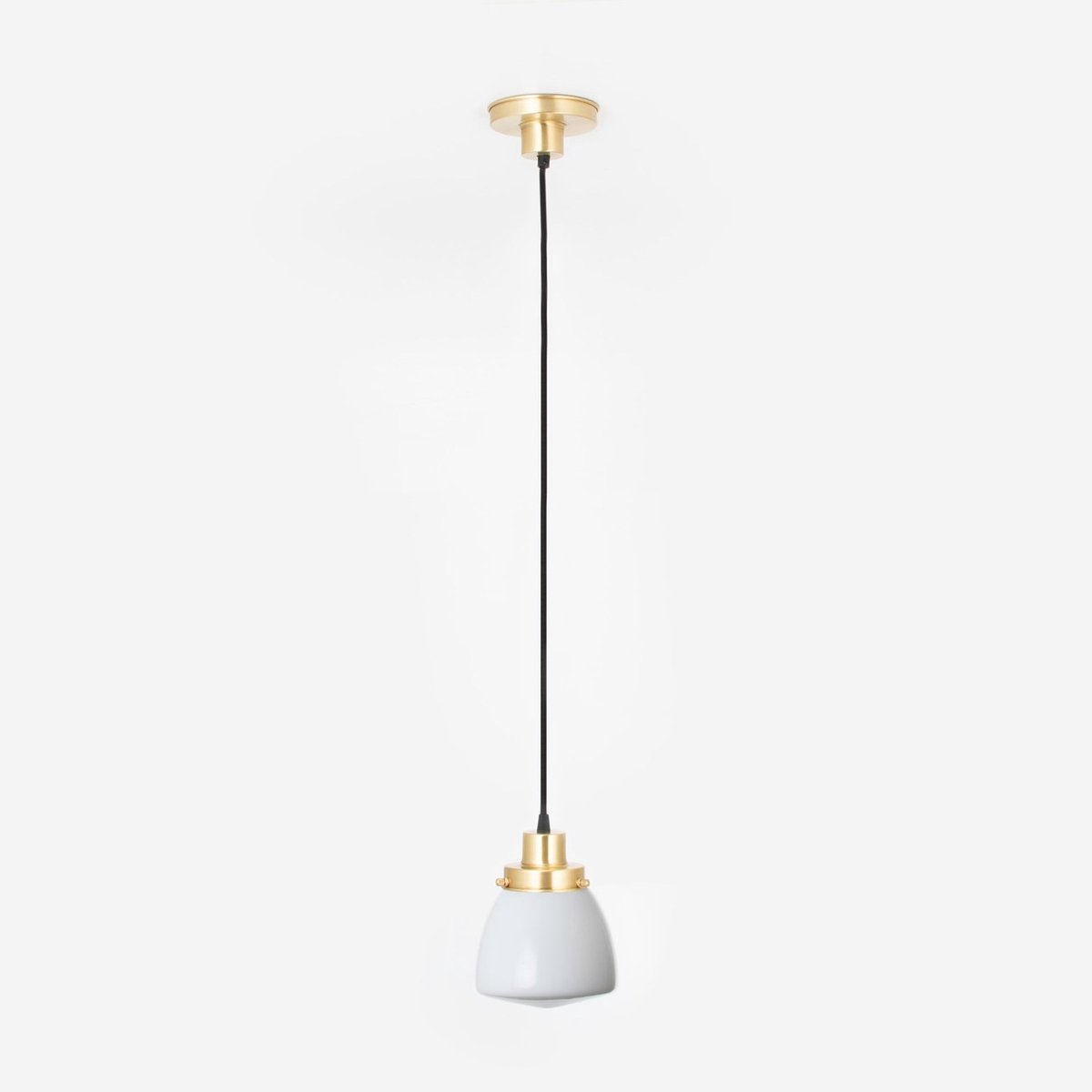 Hanglamp aan snoer Schoolbol Small 20's Messing - Art Deco Trade