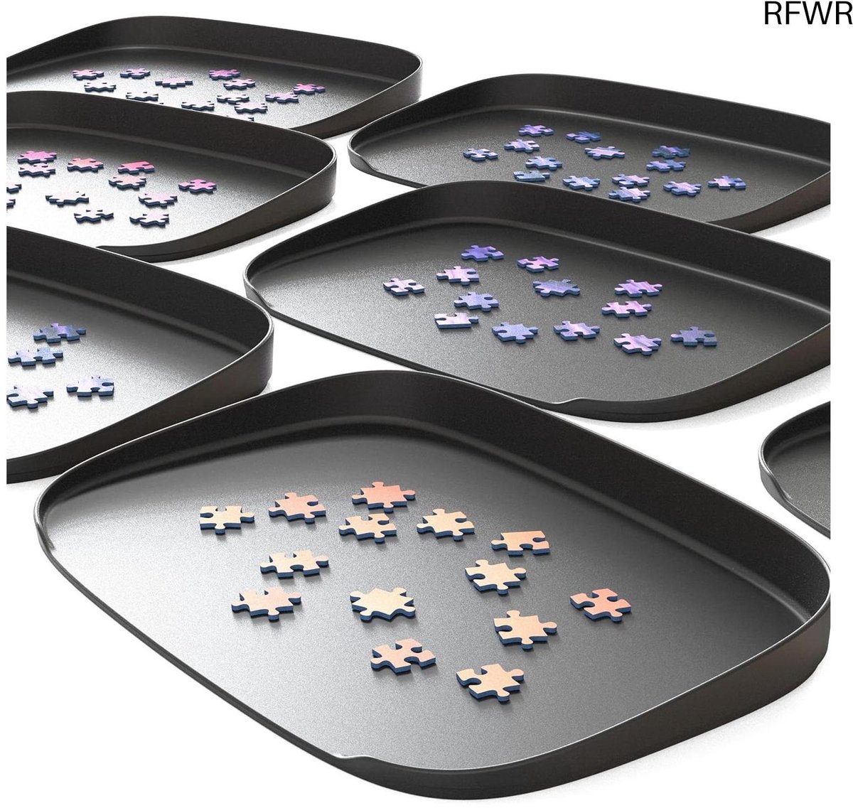 RFWR® Stapelbare Puzzelsorteerschalen Set van 6 - Tot 1500 Delen - Voor Efficiënt Puzzelen