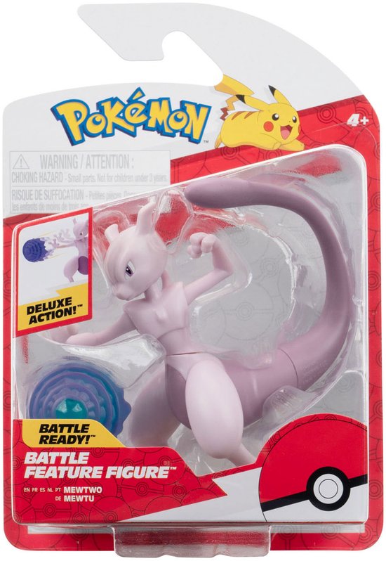Boti Pokémon actiefiguur - Mewtwo - Battle Feature - Speelfiguur.