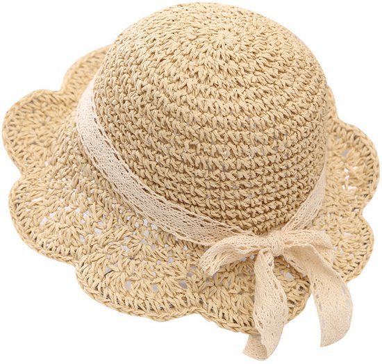 COSDREAMER Meisjes Womens Thee Party Zonnehoed Kant Strik Hoeden Zomer Strand Vakantie Hoed (Lichtblauw