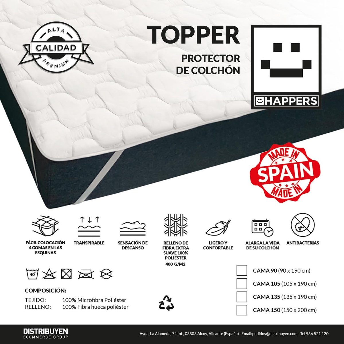 RFWR Hypoallergene Matrasbeschermer - Verbeter Comfort en Bescherming voor Uw Matras - Diverse Maten Beschikbaar