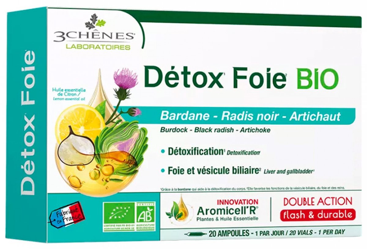 Goedkoopste Les 3 Chênes Phyto Aromicell'R Liver Detox Organic 20 Ampullen