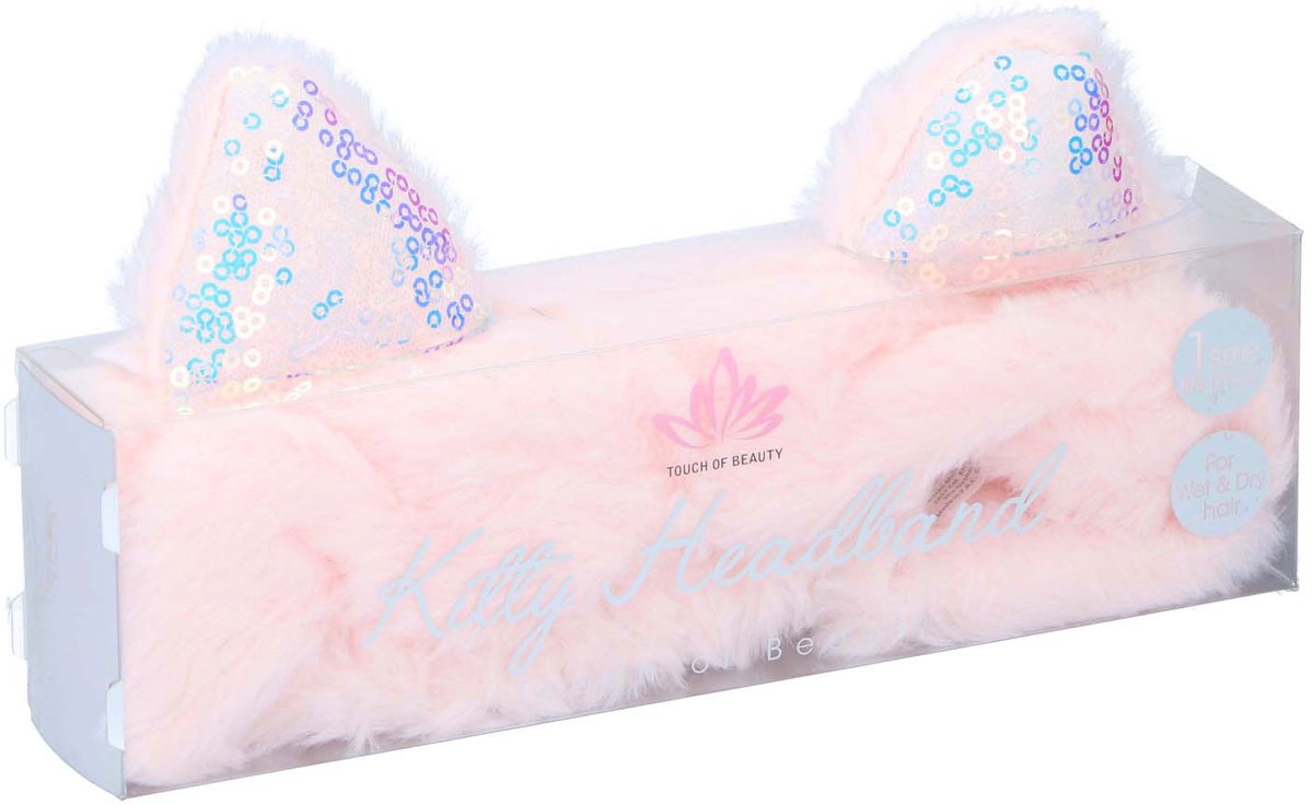 Kitty Headband - one size fits most - roze of zwart