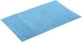 MSV Tapis de bain / tapis de bain tapis de sol - bleu clair - 50 x 80 cm - Microfibre - antidérapant