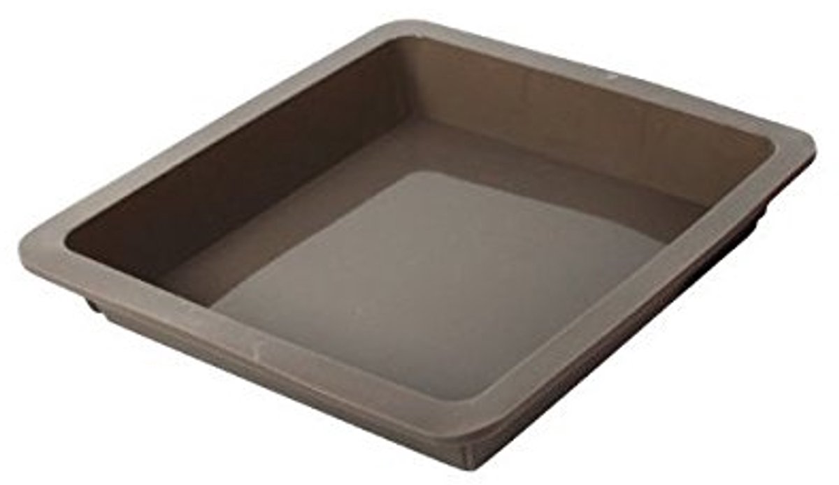 Ibenzoa® Bakvorm Vierkant Siliconen Grijs voor Perfecte Resultaten 24 x 24 x 4 cm