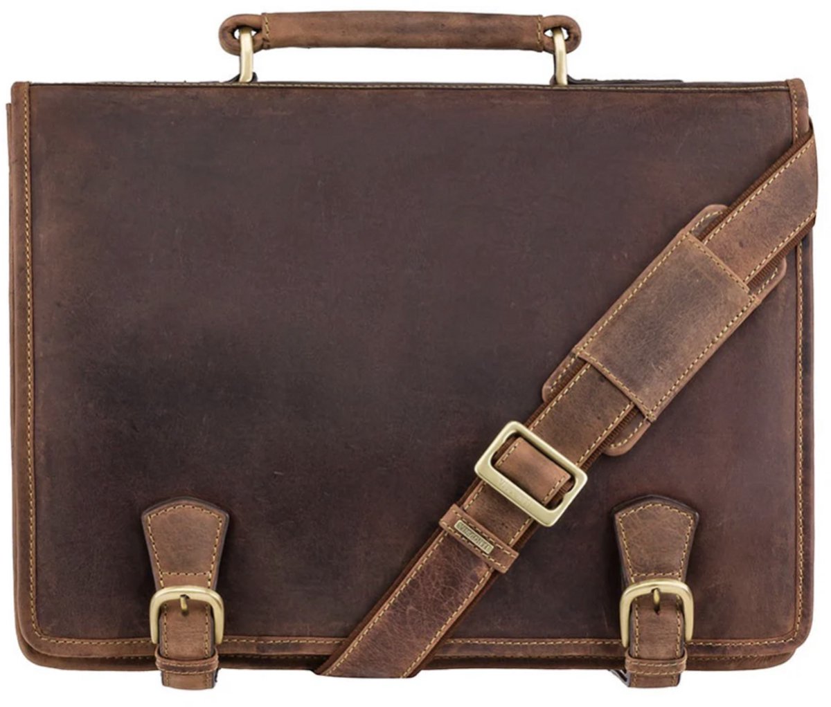 Visconti Hulk Messenger Bag - Geolied leer - leder - kwaliteit