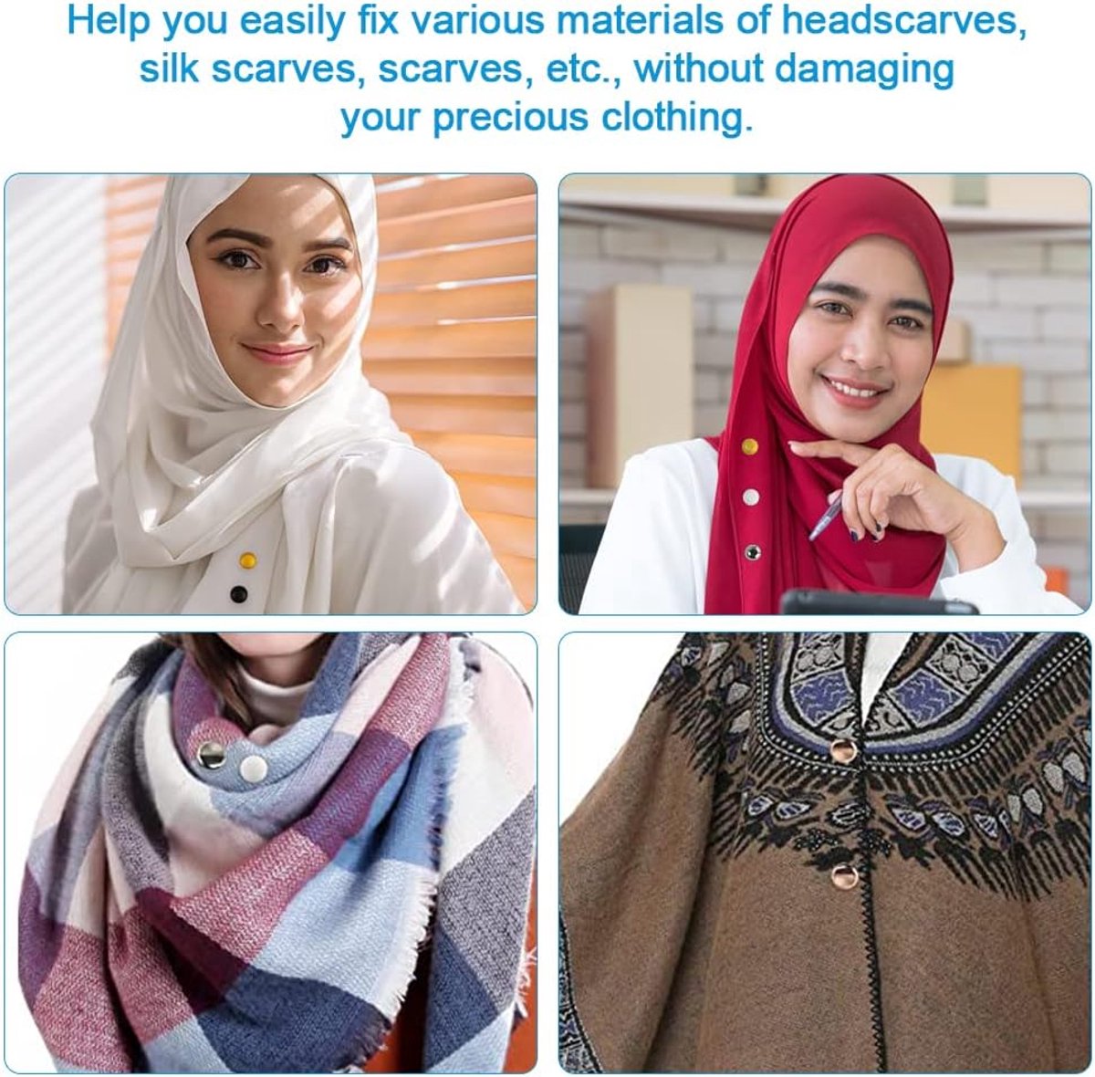 Boucles d'oreilles magnétiques pour hijab foulard musulman aimant magnétique hijab pin aimant