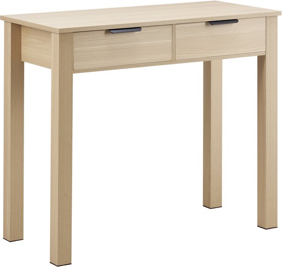 Klein bureau met lade, houten bureau voor de slaapkamer ... - Bol
