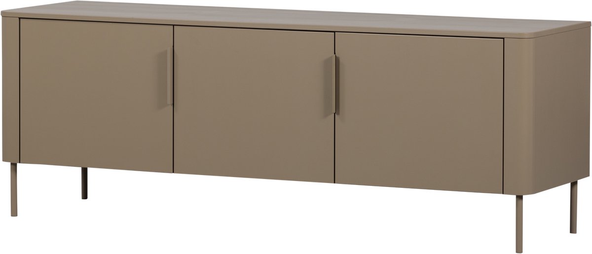WOOOD Gunnar Tv Meubel - Grenenhout - Mud/Bruin - 56x154x44