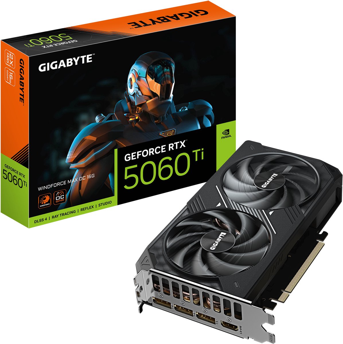 GIGABYTE GeForce RTX 5060 Ti WINDFORCE MAX OC 16G grafische kaart