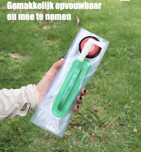 opvouwbare jerrycans - 4 stuks X 20 liter - met kraan - BPA-vrij - transparant en groen van Campgear — afbeelding 4