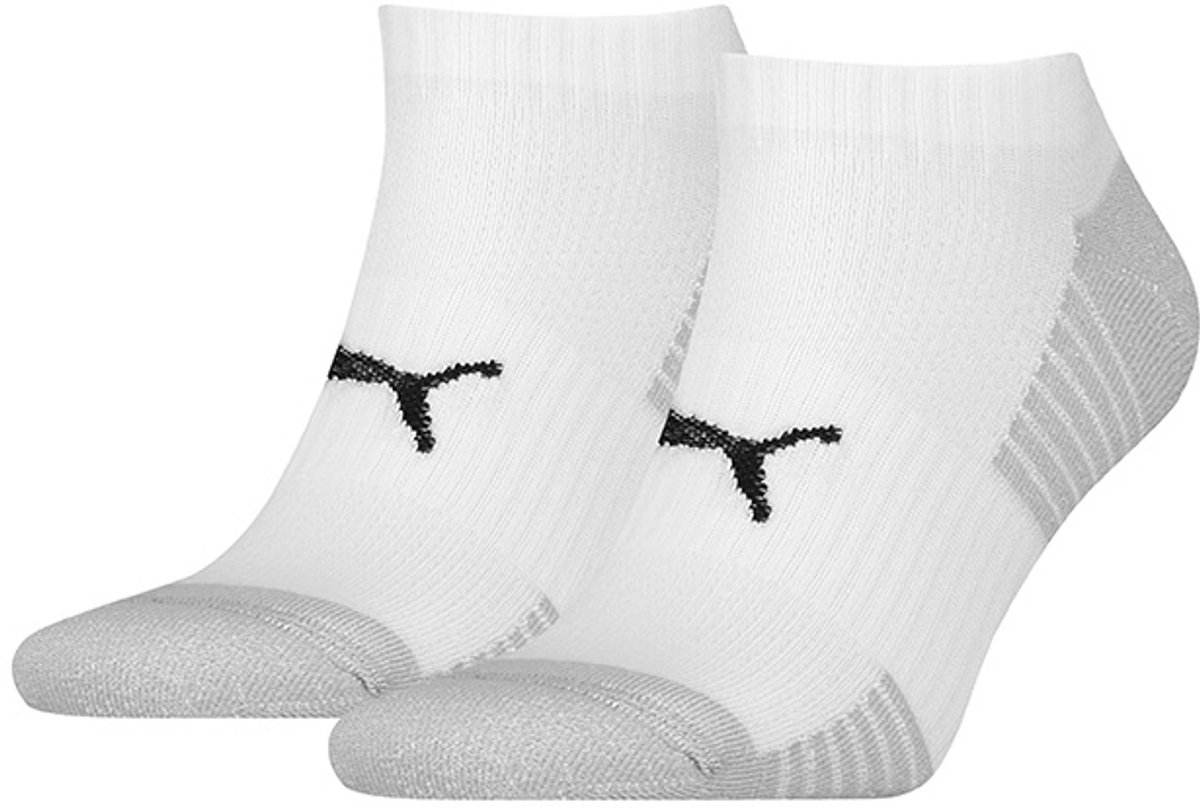 Unisex sneaker sportsokken met badstof zool 2 pack 43/46 2 paar Wit