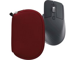 kwmobile computermuis hoes geschikt voor Logitech MX Master 3 / Master 3S / Master 2S hoesje - Muis beschermhoes met rits - Mouse case van neopreen in bordeauxrood
