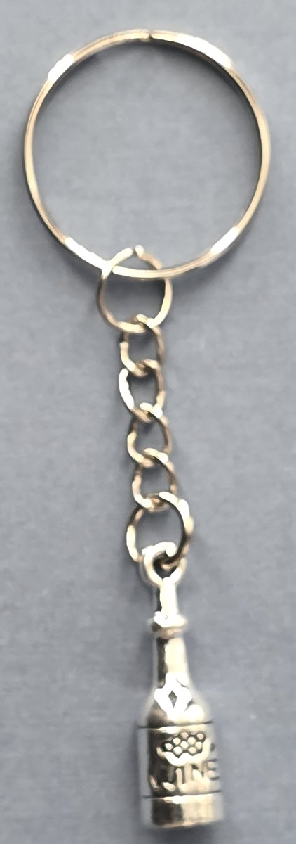 wijnfles sleutelhanger