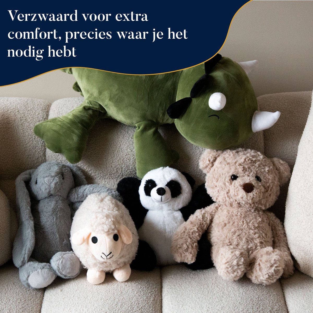 Latona Blanket Verzwaringsknuffel schaap - Verzwaarde knuffel van 1kg - 22 x 32cm — afbeelding 9