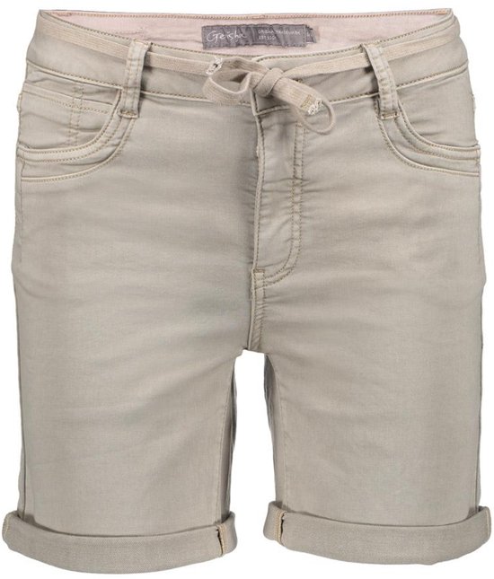 Geisha Broek Denim Short Met Stretch 51321 10 000720 Sand Dames