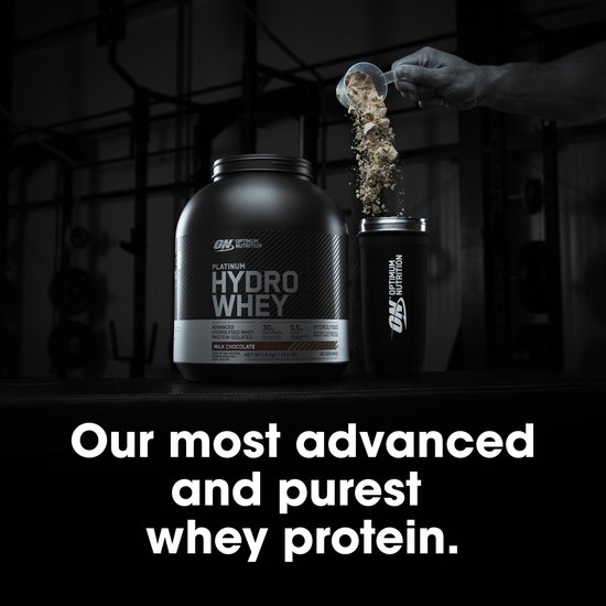 Optimum Nutrition Platinum Hydrowhey - Milk Chocolate Eiwitshake - 100% Whey Isolaat Proteine Poeder - 1600 gram (40 shakes) — afbeelding 2