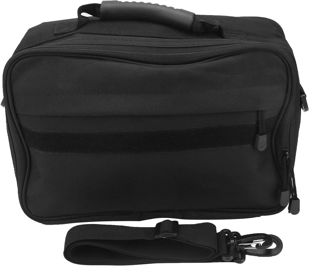 Allecto Plus - Vissersreel Tas met Grote Capaciteit en Verstelbare Riem - Zeevissen Messenger Bag met Multi-Pockets - Zwart - Vissen Benodigdheden