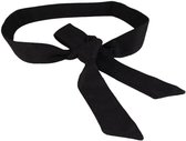 Allecto Plus - Wollen taille riem stropdas wrap voor dames - Trendy winter accessoire - Zwart - Eén maat - 172 cm - Extra lang