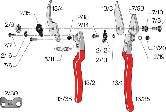 Garden shears - Cutting Diameter 30 mm - For Small and Large Hands - 270 mm Secateurs with Ergonomic Handle - 26 x 16 x 12 cm van Garden — afbeelding 2