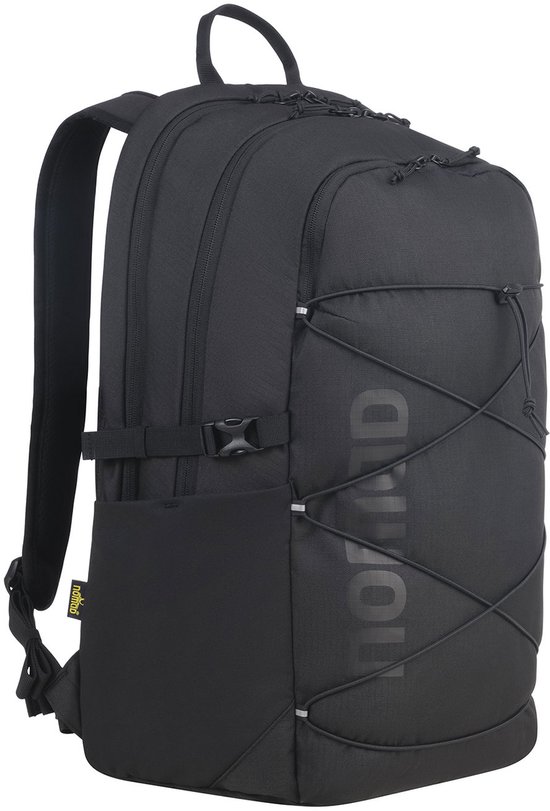 NOMAD® Lahko 28 liter Rugzak | Zwart | Premium Dagrugzak Dames & Heren | Laptop Rugtas 17 inch | Gerecycled Ripstop | Ademende Rug