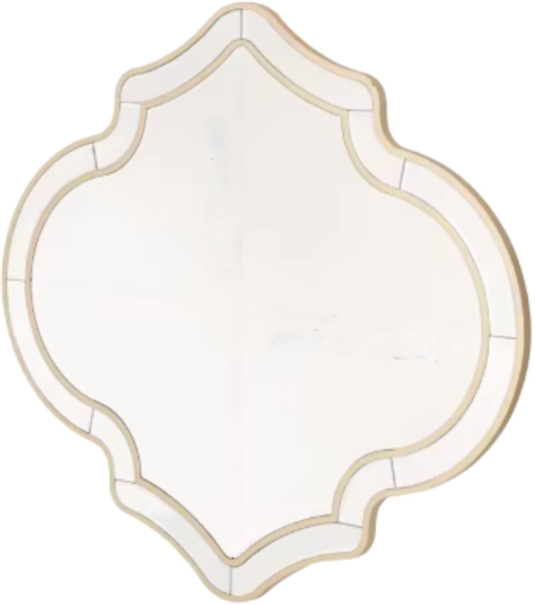 Gouden wandspiegel - 88cm - Glazen Frame - Kunst Accent Spiegel - Woonkamer en hal