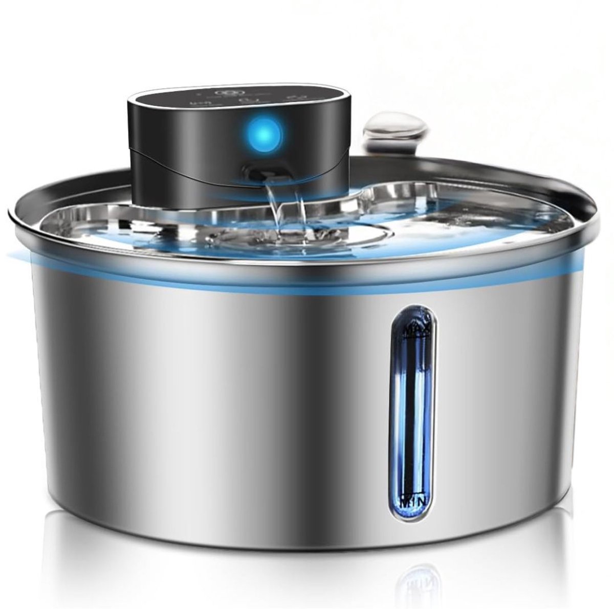 CLGP® Drinkfontein Kat - Kattenfontein met Sensor en Filter - Drinkbak Hond - Zilver