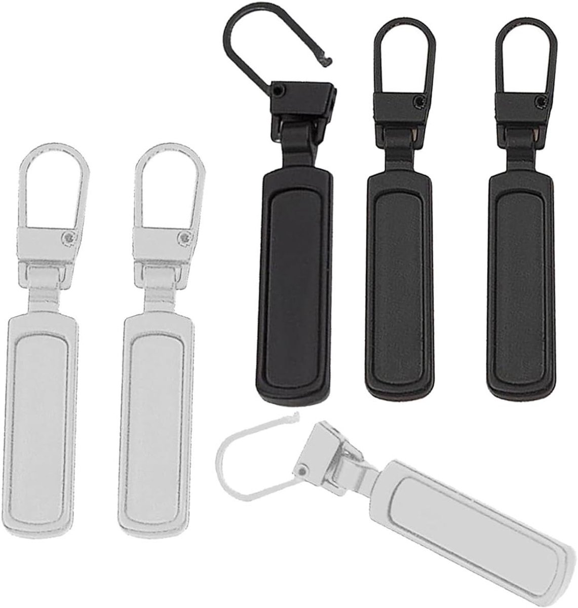 Allecto Plus - Universele Metalen Ritssluiting Schuif 6 Stuks - Ideaal voor Tas, Kleding en Jeans