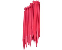 Doodadeals® - Tentharingen – Gronddoekpennen – Haringen Grondpennen – Kunststof – 31 cm – Zachte Bodem – Rood – Set van 16