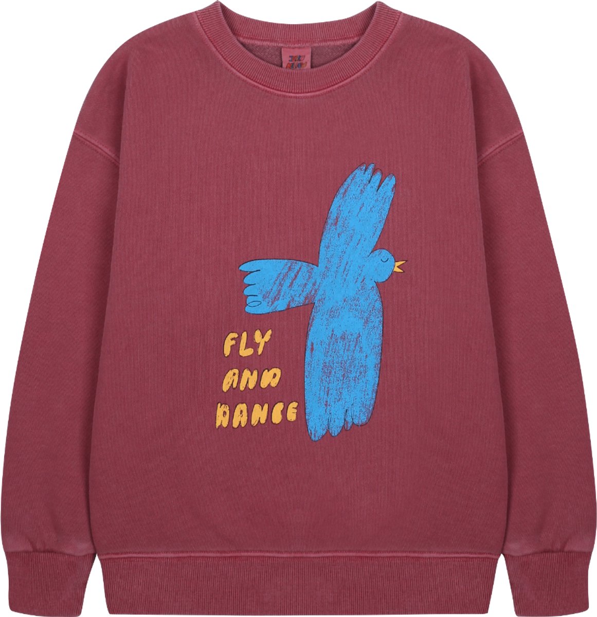 Jelly Mallow Flying Bird Pigment Sweatshirt Truien & Vesten Jongens - Sweater - Hoodie - Vest- Bordeaux - Maat 98
