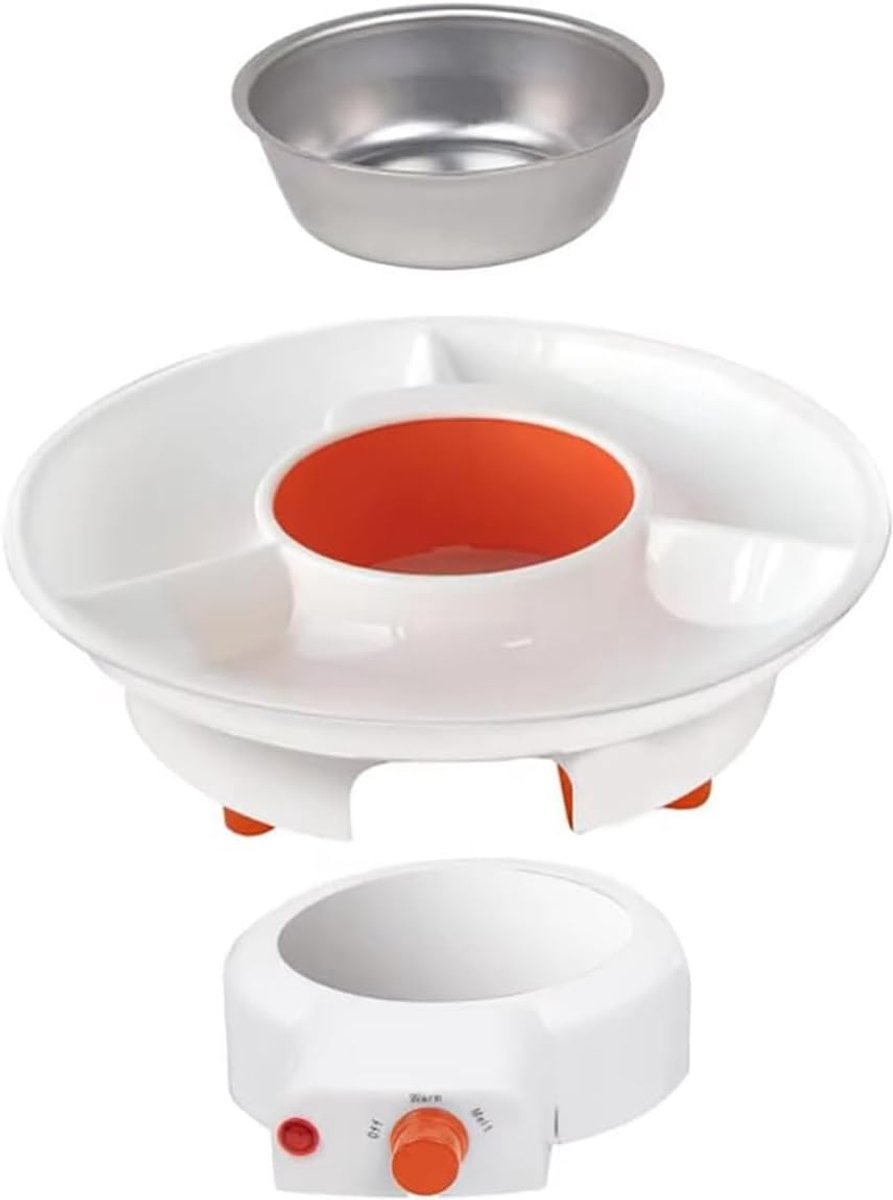 Elektrische chocoladefondueset - 27,5×27,5×8 cm - Inclusief 2 dipvorkjes - Fonduesmeltende chocolade-kaassnoepmachine - Chocoladesmelter - Zwart - 260 ml – foto 5