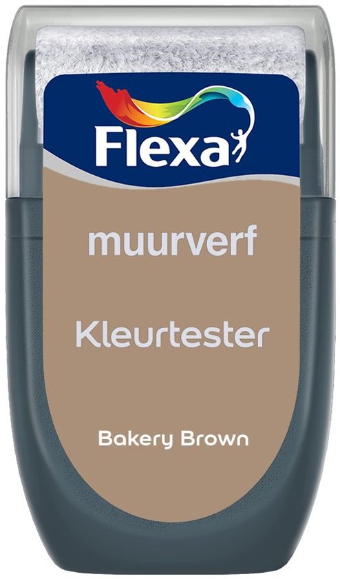 Flexa Kleurtester Muurverf Bakery Brown verf tester.