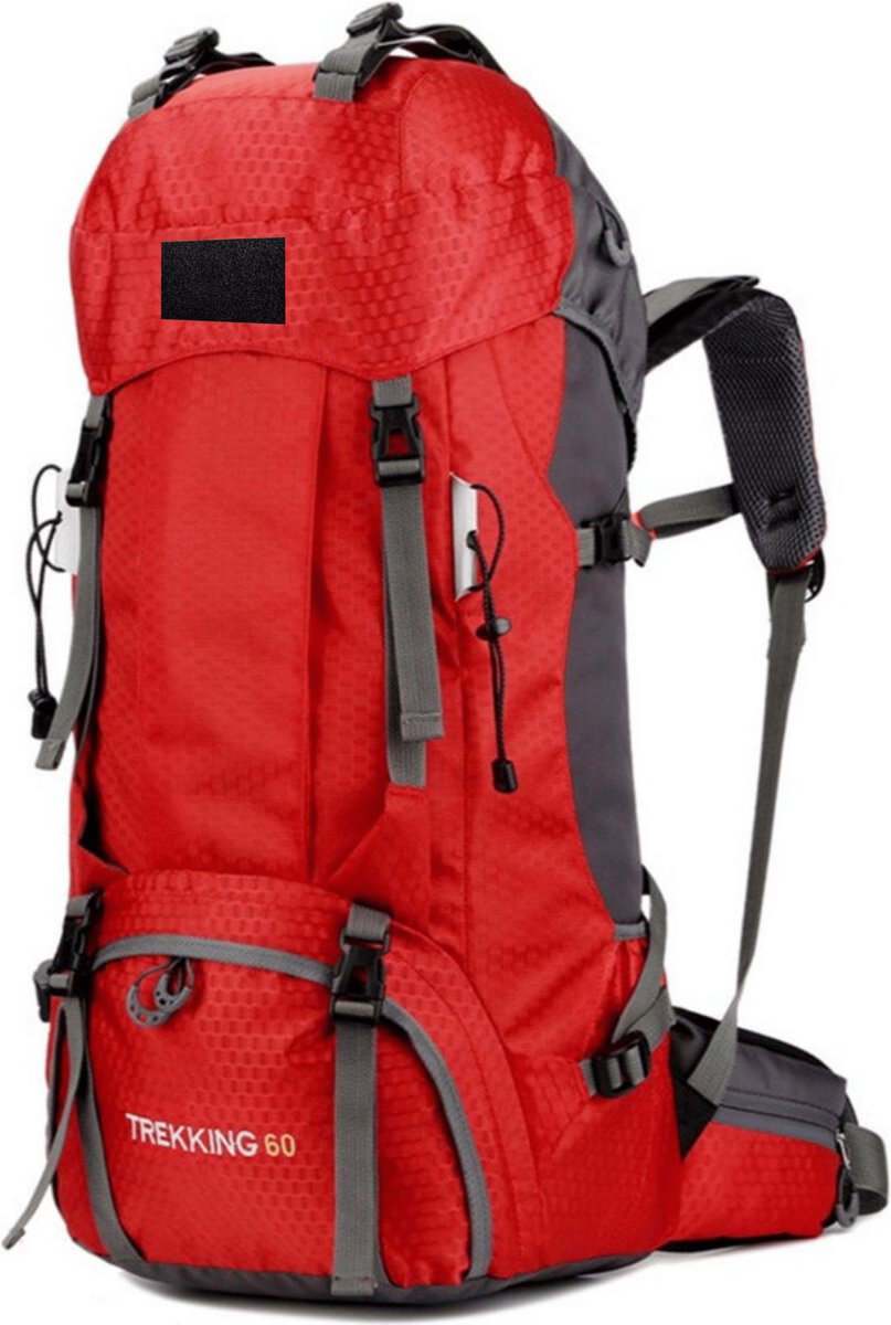 RAMBUX® - Backpack - Adventure - Rood - Wandelrugzak - Trekking Rugzak - Heupriem - Lichtgewicht - 50 Liter
