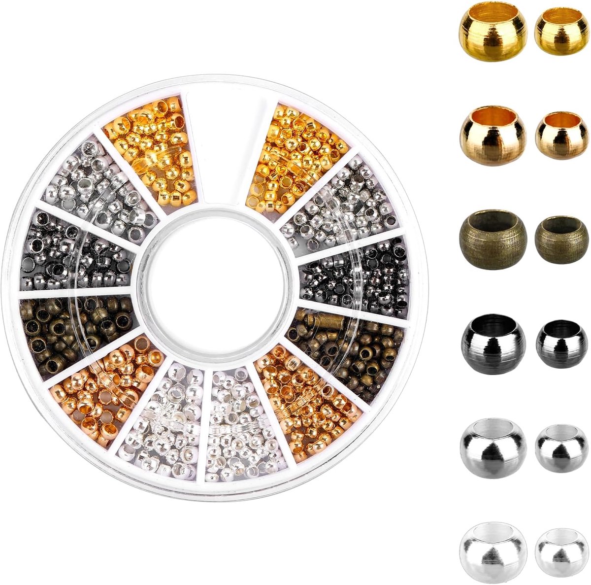 Knijpkraal 2mm zilver zakje 20 stuks | Knijpkralen | Onderdelen | FRIS! Kralen en Sieraden