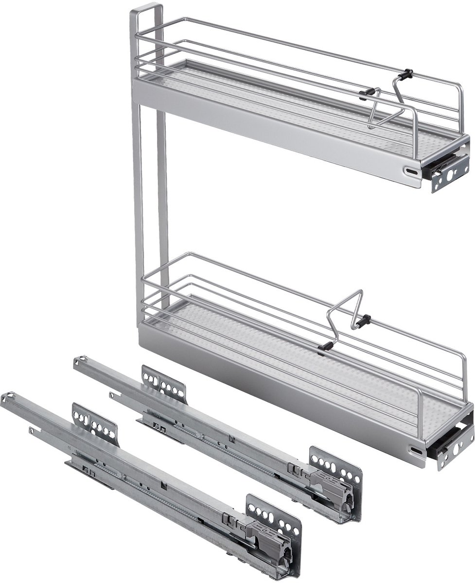 Kesseböhmer 15 cm-voorraadlade CLASSIC 90° 2 etages met 3D-Adjust
