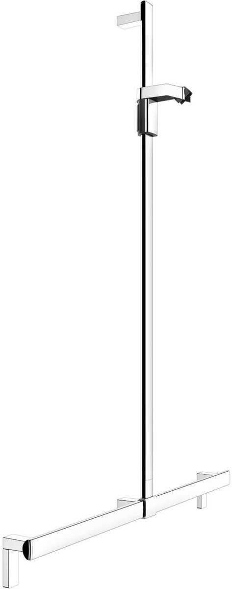 Keuco Axess - Handgreep met douchestang 115x130 cm, met douchehouder, chroom 35014011213