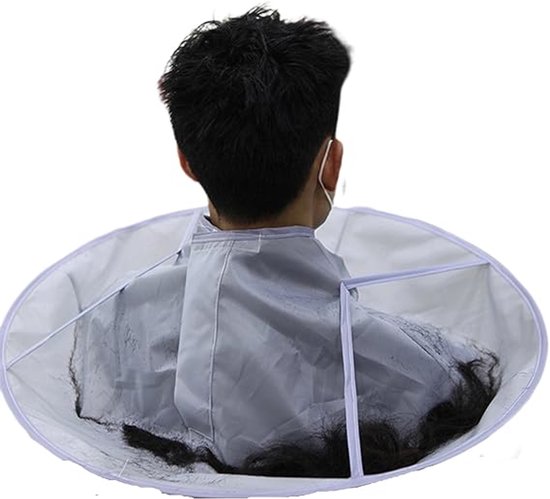 KZQ Kappersschort - Haarverlengingscape - Haarknipcape - Kapperscape - Nylon paraplucape - Kapperscape - Verstelbare maat - Haarverlengingscape - Geschikt voor volwassen kapsalons, thuisstylisten - Grijs