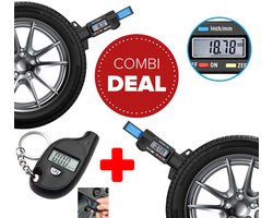 Actie4you® - Digitale Bandenspanningsmeter + Digitale Bandenprofielmeter Set - Ga Veilig Op Weg - Doe De Bandencheck - Combi deal A