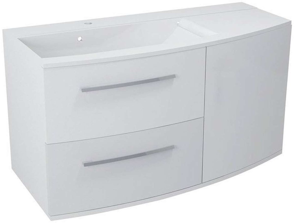 Sapho Julie - Wastafelkast 105x55x47 cm, links, wit JU105-3030