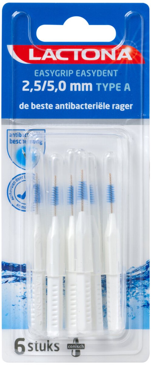 Lactona Ragers Easygrip Type A 2,5-5 mm - Tandenrager - 6 stuks