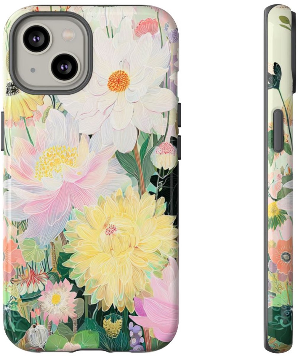 Sierlijk Pastel Bloemenboeket – Telefoonhoesje Geschikt voor iPhone 14
