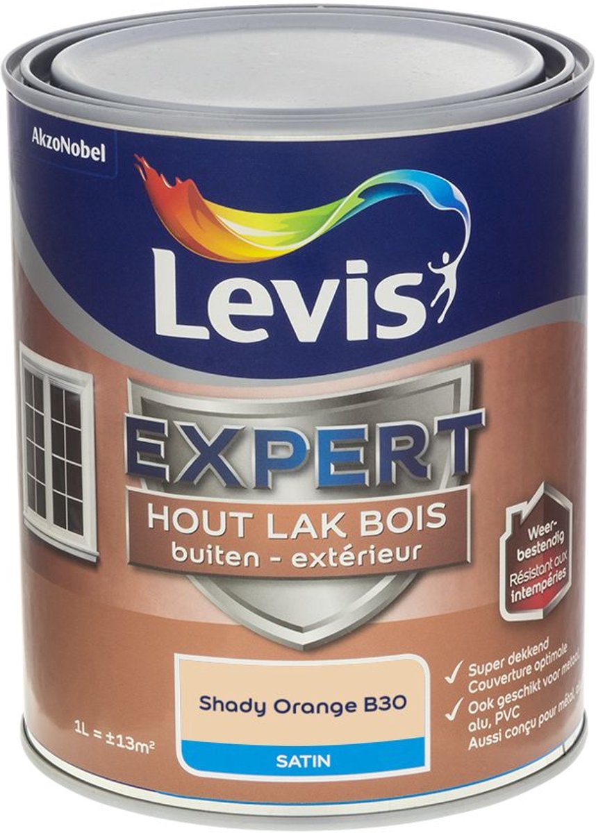 Levis - Expert Hout Lak Buiten Satin Mix - Shady Orange B30 - 1 L