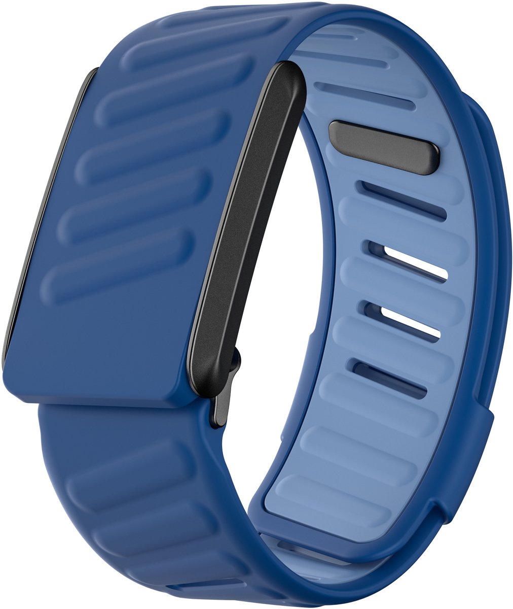 Strap-it Siliconen sport bandje met druksluiting - geschikt voor de Whoop 4.0 (duo blauw)