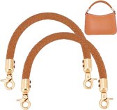 2 Sangles De Sac En Cuir Véritable Amovibles - 37 Cm, Noir, Avec Bouton De Fixation, Pour Personnaliser Ton Sac - 4