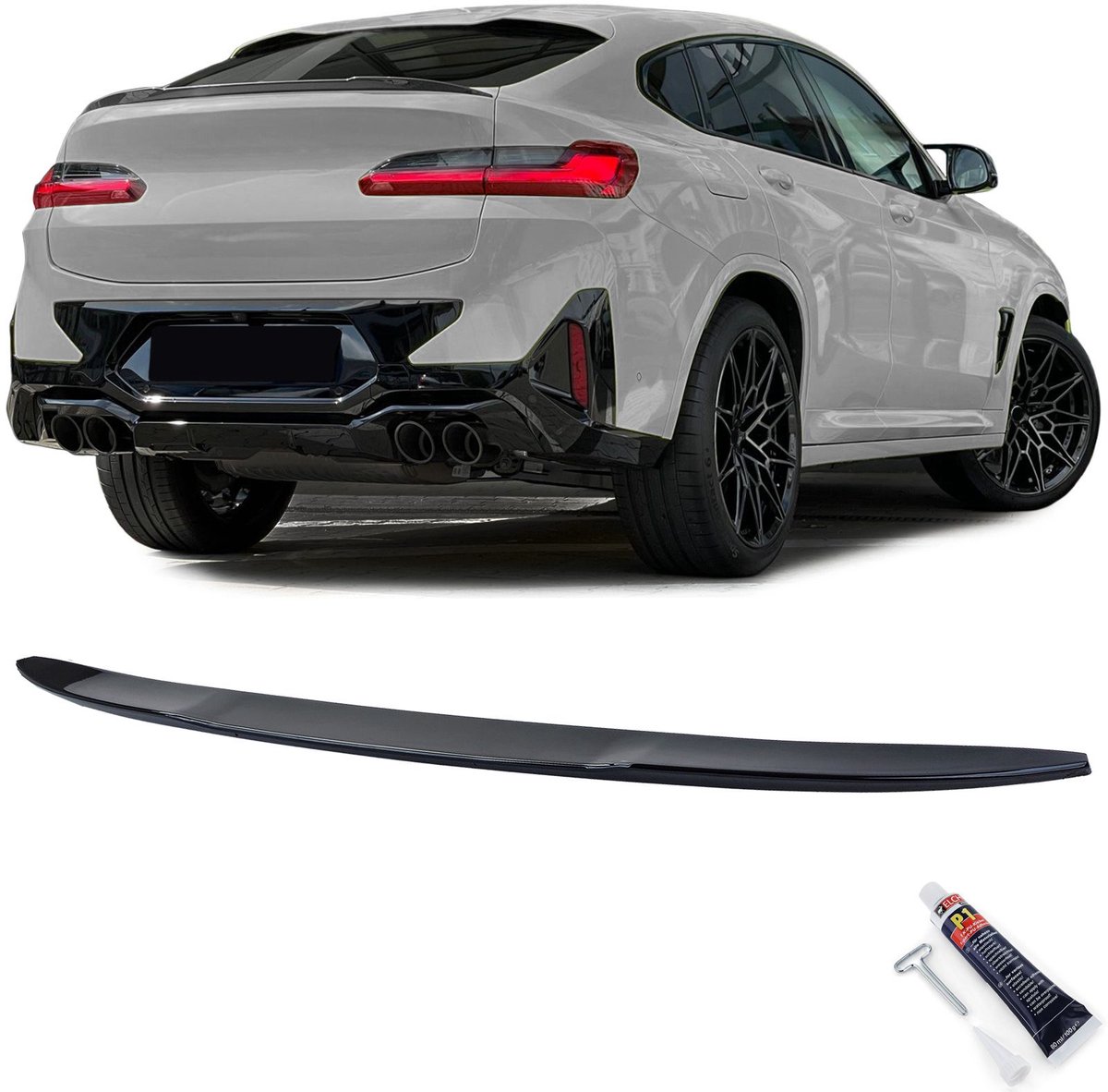 Spoiler Achterklep Cap Voor Bmw X4 G02 Vanaf 2018 Glans Zwart M Performance Look