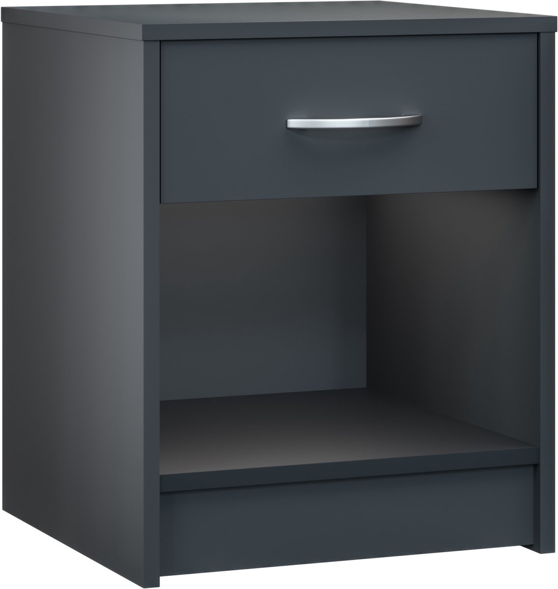 Casaria Nachtkastje met Lade – 50x40x35cm Extra Opbergvak - Antraciet