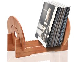 Gramophone Record Stand - Voor het Opslaan van Gramophone Records - Houder voor Brochures - Tijdschriften - Boeken - Vinyl Records
